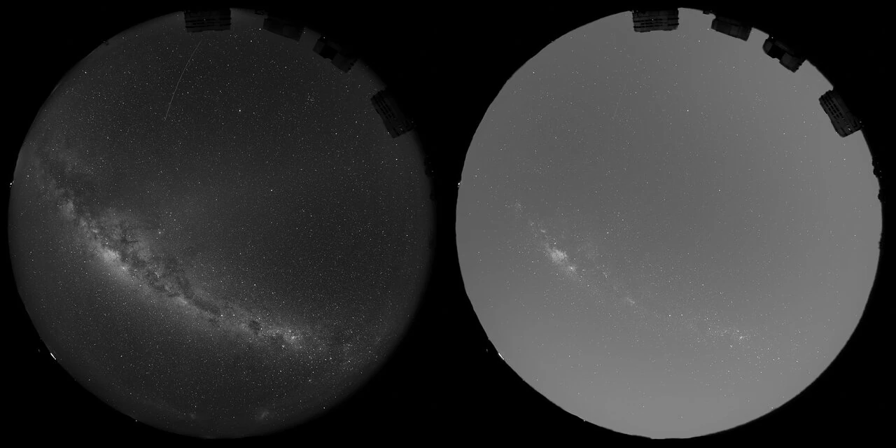Diagramma dell'aumento di luminosita' del cielo causato dagli specchi di Reflect Orbital