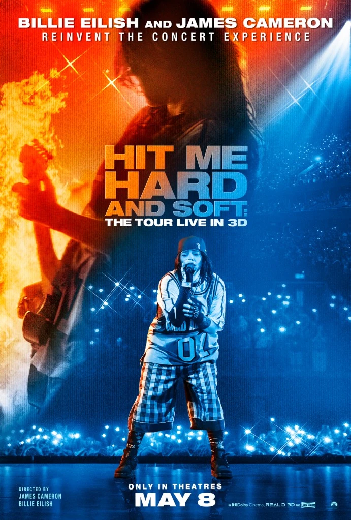 Poster del film concerto 3D di Billie Eilish Hit Me Hard and Soft: The Tour Live in 3D