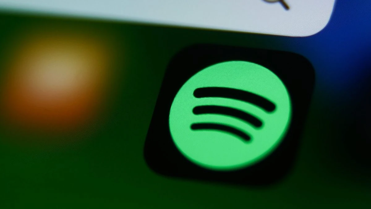 Logo dell'app Spotify su uno schermo