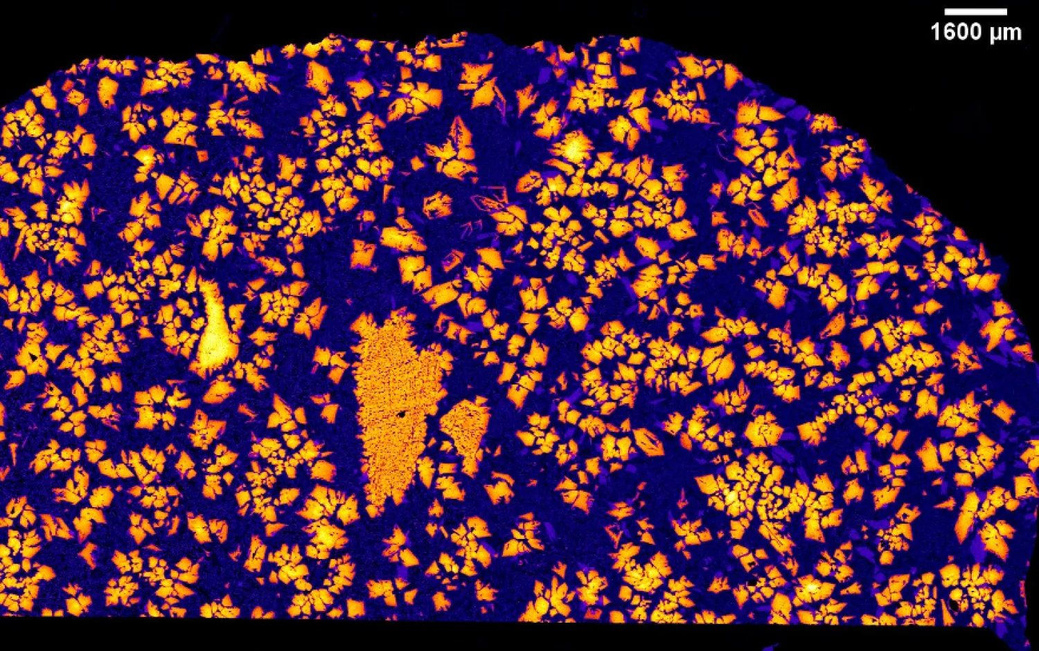 Immagine a raggi X del meteorite NWA 12774