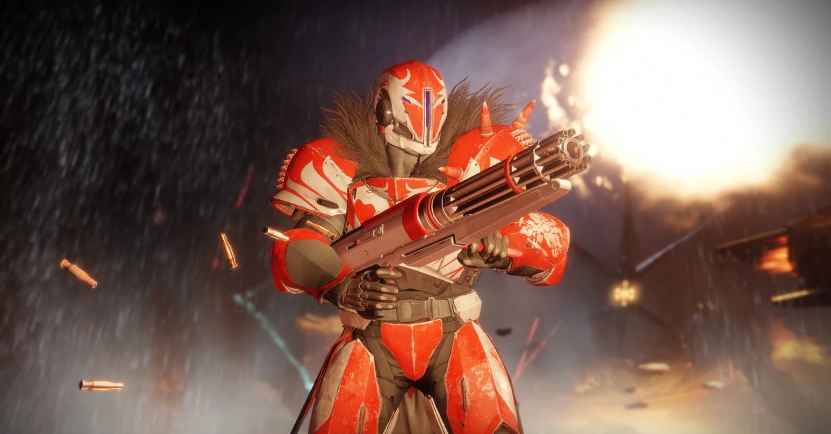 Screenshot d'azione da Destiny 2 con un Guardiano in combattimento