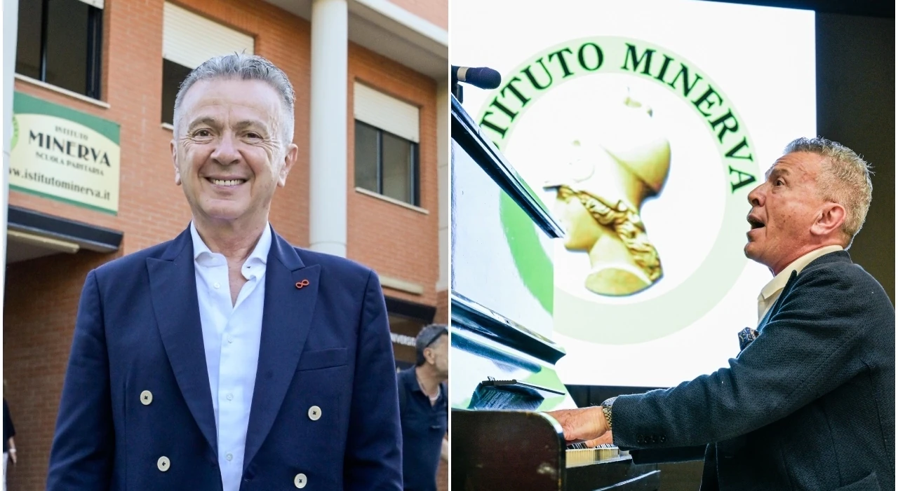 Pupo all'esame orale di maturità all'Istituto Minerva di Roma