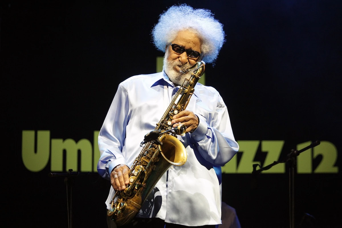 Sonny Rollins sul palco durante Umbria Jazz nel 2012