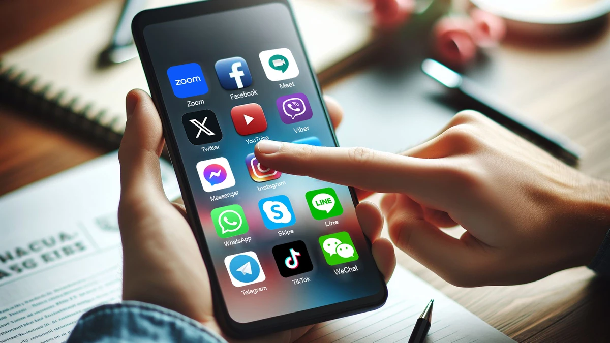 Uno smartphone con le icone delle principali app social