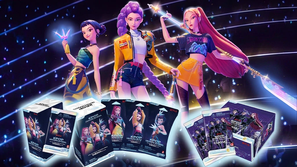 Linea di carte collezionabili KPop Demon Hunters prodotta da KAYOU