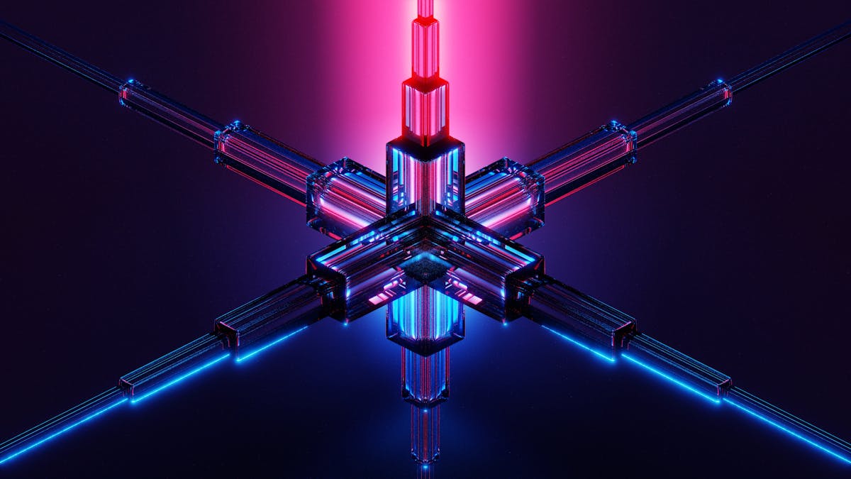 Struttura futuristica che rappresenta il computing quantistico