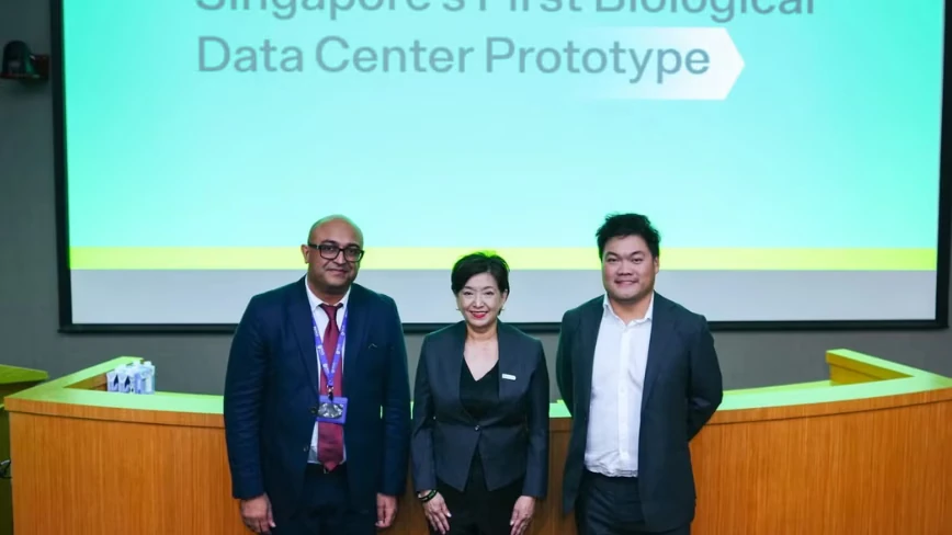 Il rack biologico DayOne x Cortical Labs con le venti unità CL1 al NUS di Singapore