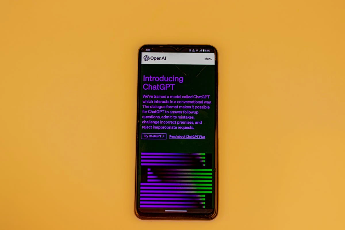 ChatGPT interface on smartphone