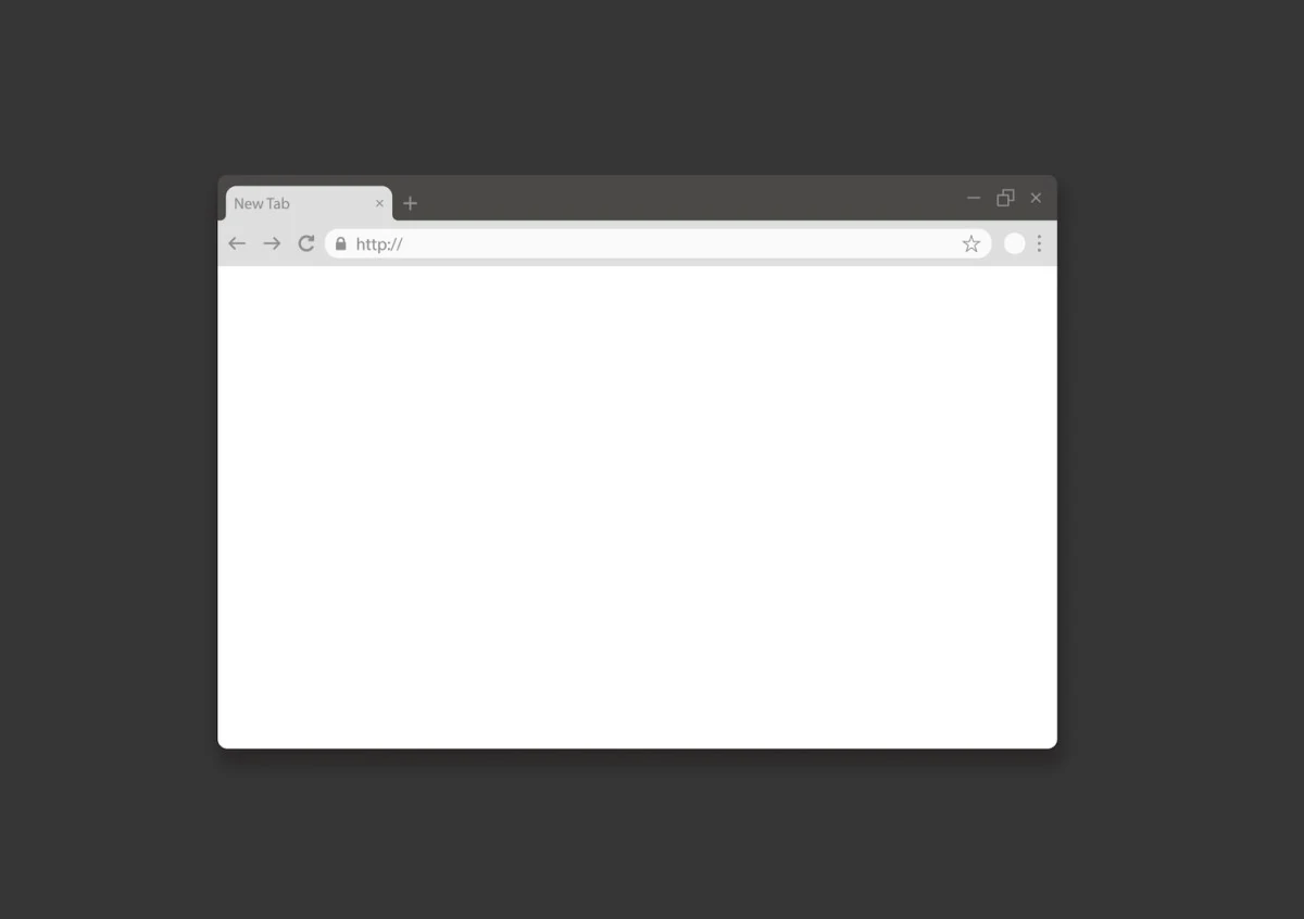 Finestra di browser stilizzata: simbolo del nuovo campo di battaglia tra AI, dati personali e sicurezza informatica